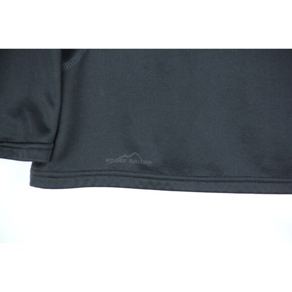 Eddie Bauer Fleece Pullover Womens Large Black 1/2 Zip Soft Lilly Employee EB237 - Picture 4 of 9